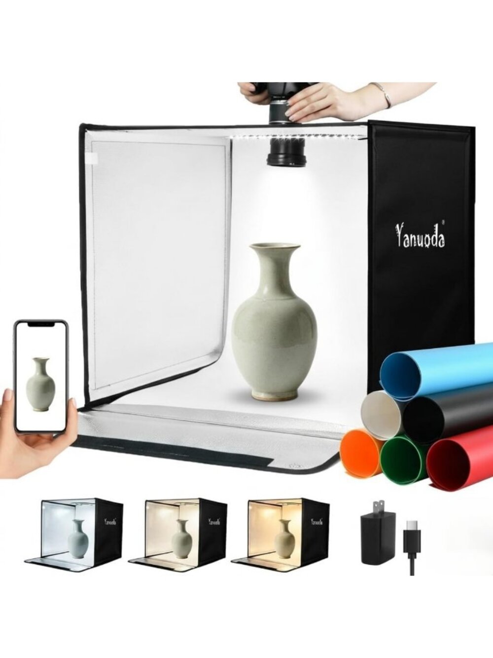 24” Portable Photo Light Box for Large Product Photography - Perfect Studio